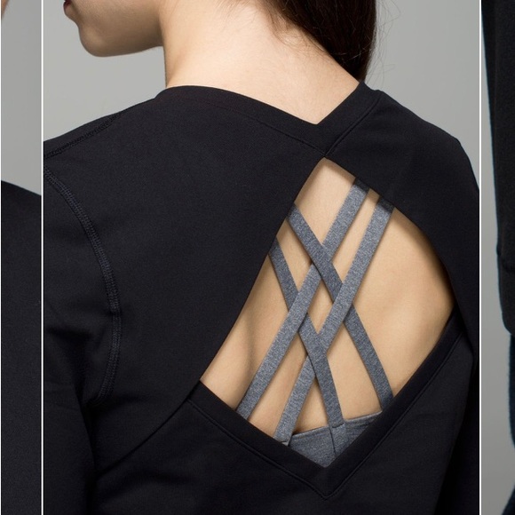 Lululemon Back Up long sleeve black top - Picture 4 of 5